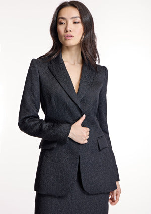 Chaqueta ALBA CONDE en jacquard  negro