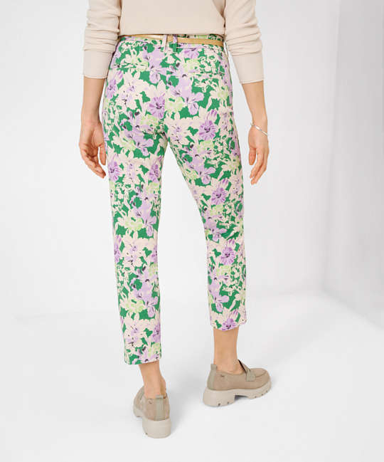 Pantalón BRAX FEEL GOOD estampado floral style Maron