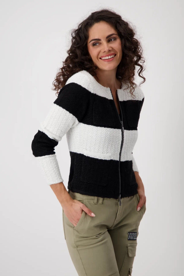 Chaqueta MONARI blanca y negra