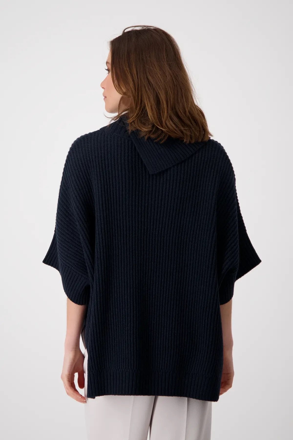 Poncho MONARI color denim oscuro