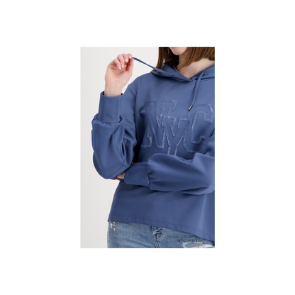 Sudadera MONARI azul con capucha