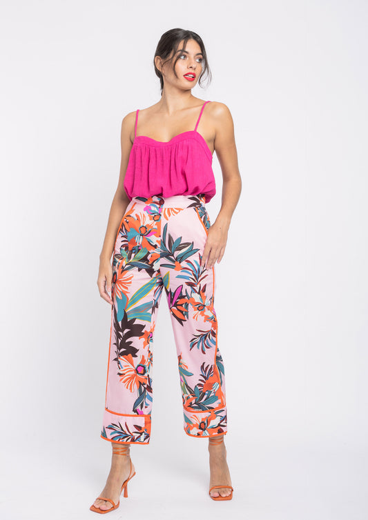 Pantalón ALBA CONDE pijamero estampado multicolor